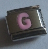 Letter G roze